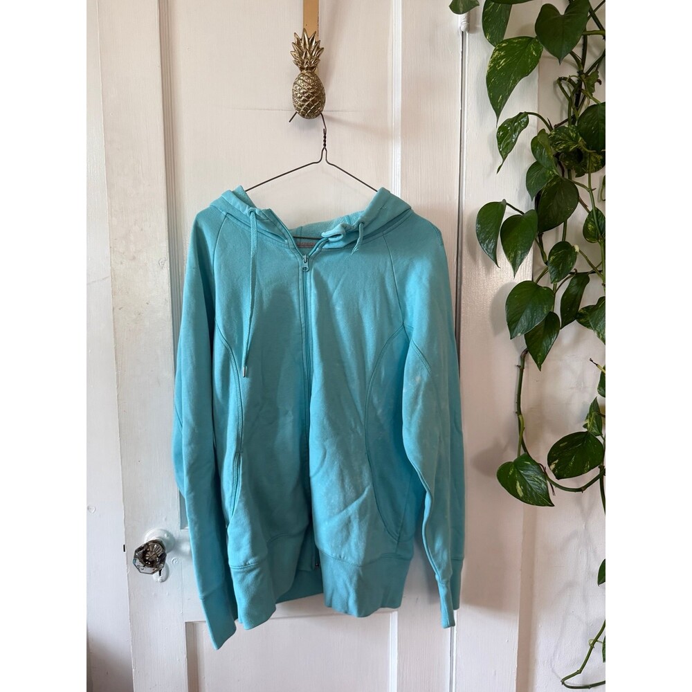 Xersion women’s size X-large blue hooded sweater